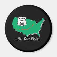 Get Your Kicks On Route 66 Magnet