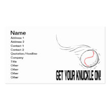Get Your Knuckle On Business Card Templates