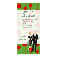 Get Your Martinis Ready!  Christmas Colours Custom Invitations