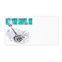 Get Your Shovel On Shipping Label