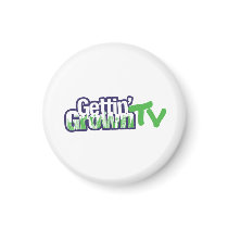 Gettin' Grown TV Green & Purple Logo Merchandise Magnets