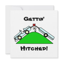 Gettin' Hitched Engagement Party Custom Invitation