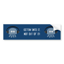 GETTIN´ INTO IT jellyfish & headphones sticker