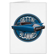 gettin slammed 1960 Cadillac sky blue Card