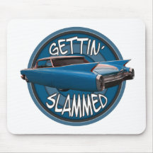gettin slammed 1960 Cadillac sky blue Mousepads