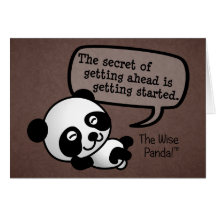 Getting ahead requires getting started greeting card