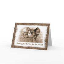 Getting HItched: Horses: Wedding Congratulations Card