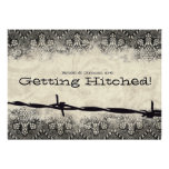 Getting Hitched Old Country Wedding Invitation