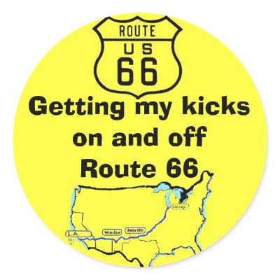 Getting My Kicks Route 66 Stickers by Rebecca_Reeder