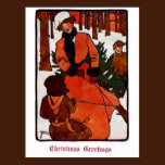 Getting the Tree Home Vintage Christmas postcards