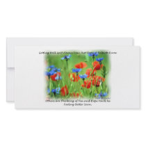 Getting Well Meadow Personalized Photo Card