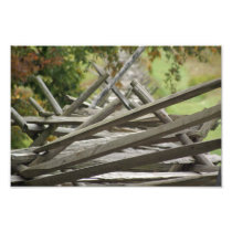 Gettysburg Battlefield fence near Confederate line Photographic Print