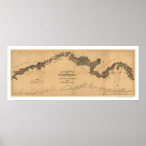 Gettysburg Railroad Map 1839 Print