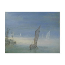 Gezicht op een dorp aan een rivier postcard