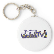 GGTV Purple Glowing Logo with Character Keychain