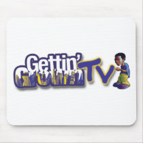 GGTV Purple Glowing Logo with Character Mousepads