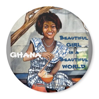 Ghana Beautiful Girl in a Beautiful World Magnet by tigresstracker