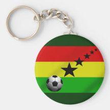 Ghana Black Stars Soccer flag Keychains