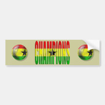 Ghana Champions Ghanian soccer bumper sticker