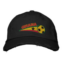 Ghana Embroidered soccer baseball cap
