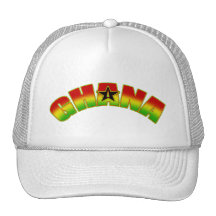 Ghana flag Black stars logo champions gifts Trucker Hat