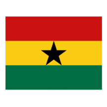 Ghana Flag Postcard