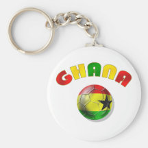 Ghana logo soccer ball flag of Ghana artwork Key Chains