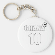 Ghana number 10 soccer players & coaches gear key chain