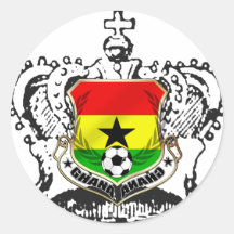 Ghana warrior kings cool Ghana emblem Round Sticker