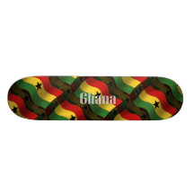Ghana Waving Flag Skateboard Deck