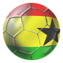 Ghanaian flag of Ghana Soccer ball for fans Sticker