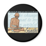 Ghandi Be The Change Quote Fridge Magnet