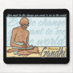 Ghandi Be The Change Quote Mouse Pad