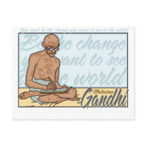 Ghandi Be The Change Quote Post Cards