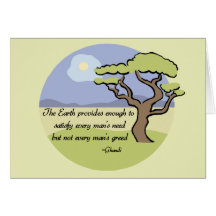 Ghandi Earth quote Cards