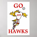 GHawk Volleyball Mascot Poster