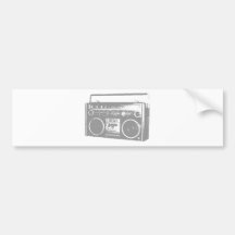 Ghetto Blaster Bumper Sticker