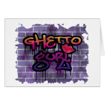 ghetto gurl (girl) graffiti  design cards