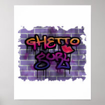 ghetto gurl (girl) graffiti  design poster