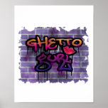 ghetto gurl (girl) graffiti  design poster