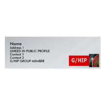 GHIP LOGO, Name, Address 1, LINKED IN PUBLIC PR... Business Card Template