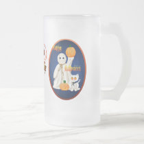 Ghost and Ghosty Kitty Oval Mug mugs