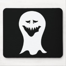 Ghost. Black and White. Mouse Pad