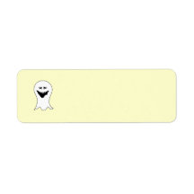 Ghost. Black and White. Return Address Labels