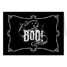 Ghost Boo Greeting Card