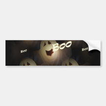 Ghost Boo's Halloween Bumper Sticker