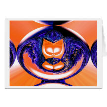 Ghost cat greeting card