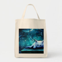 Ghost Cat Tote Bags