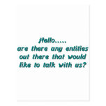 Ghost Hello Postcard