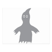 ghost icon postcard